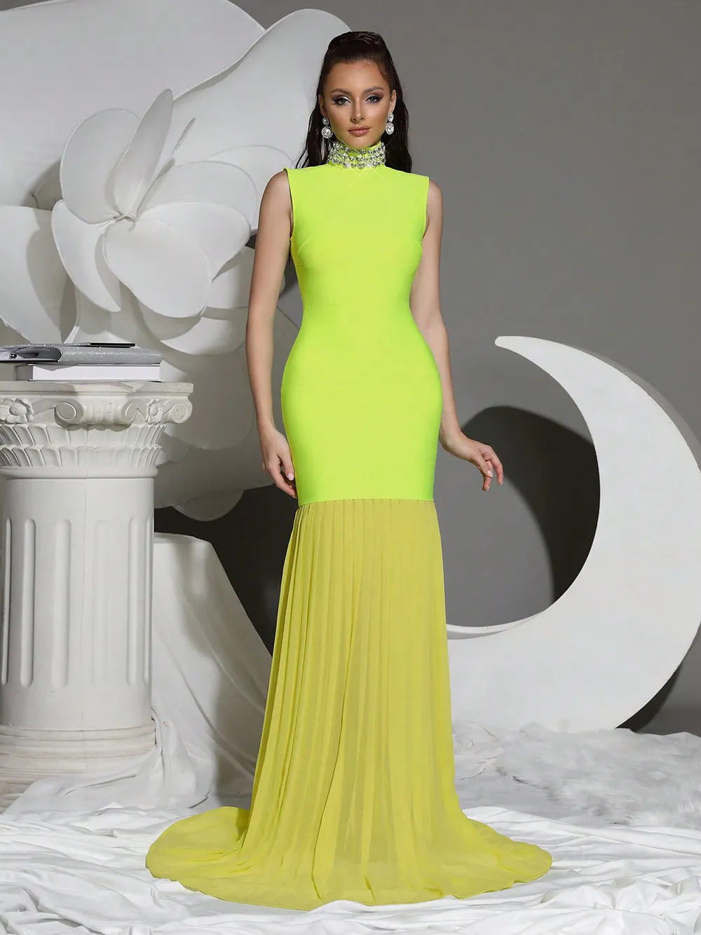 Eleka Bandage Mesh-Maxi Elegant Dress (Copy) aclosy