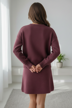 KLANA SWEATER SKIRT SET KNIT VERSATILE PULLOVER