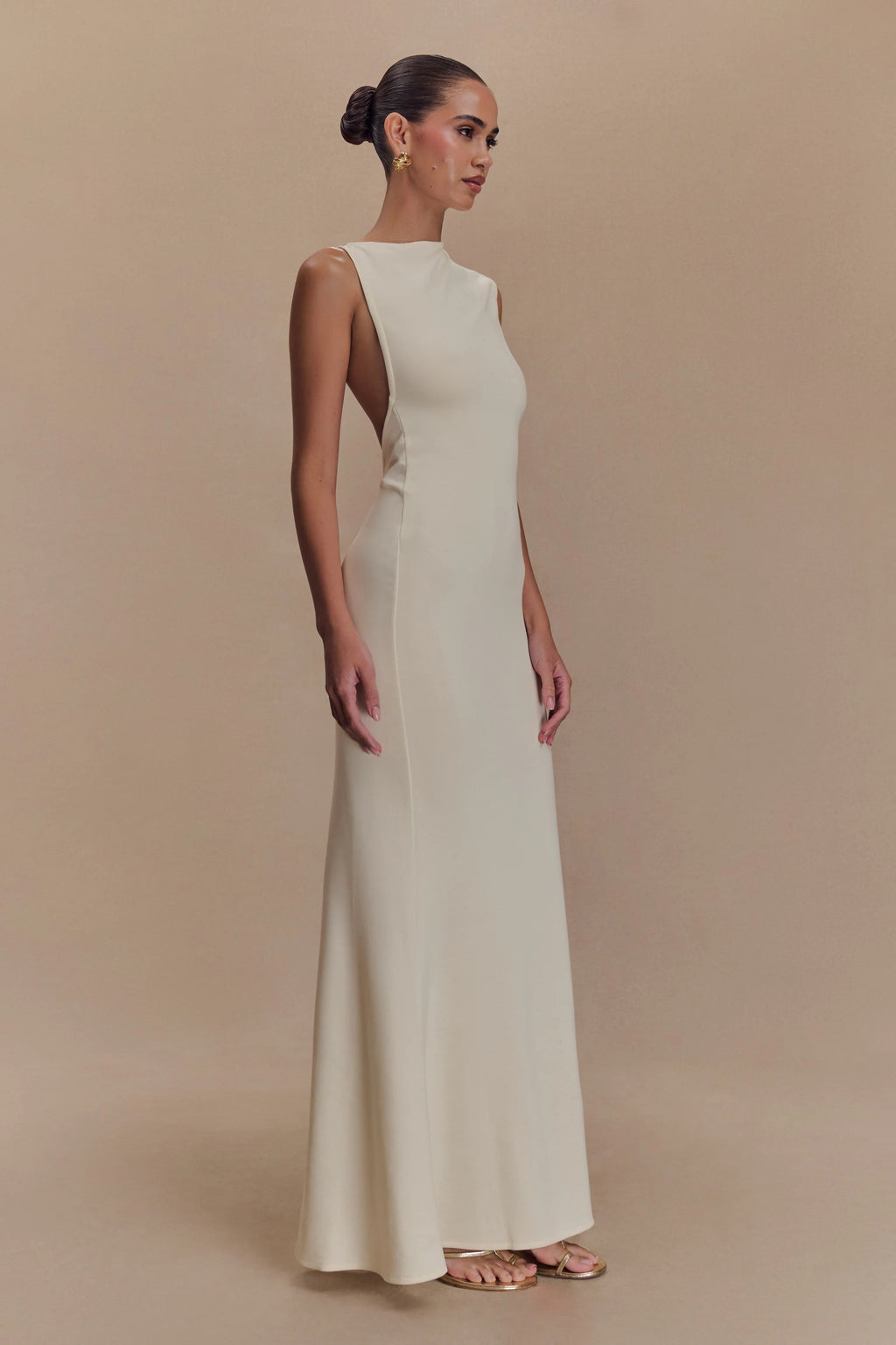 Aeria elegant backless bandage maxi Dress