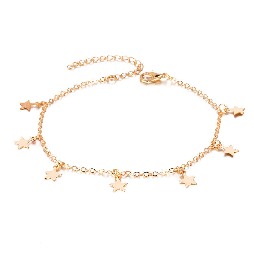 Simple Star Fashion Anklet Jewelry aclosy