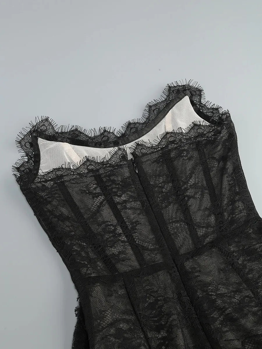 CHIC STRAPLESS CORSET MINI DRESS