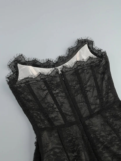 CHIC STRAPLESS CORSET MINI DRESS