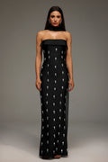 Alyia Diamond Sparkle Maxi Party Dress