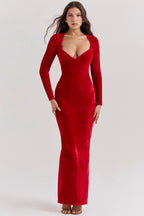 Angelic Red Maxi Dress