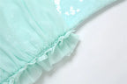 Sequin Gauze Stitching Hip Dress