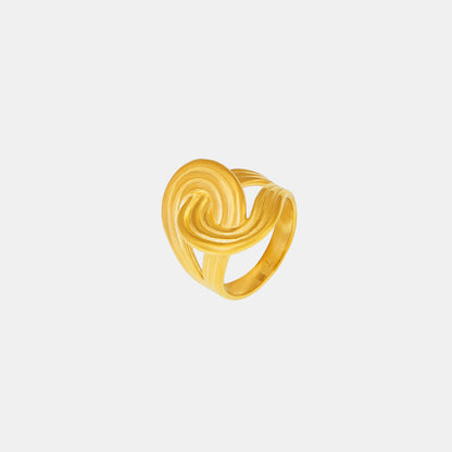 18K Gold-Plated Twisted Ring Trendsi