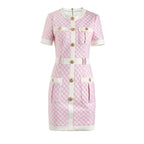 Heavy Industry Rivet Button Waist Stitching Dress Aclosy