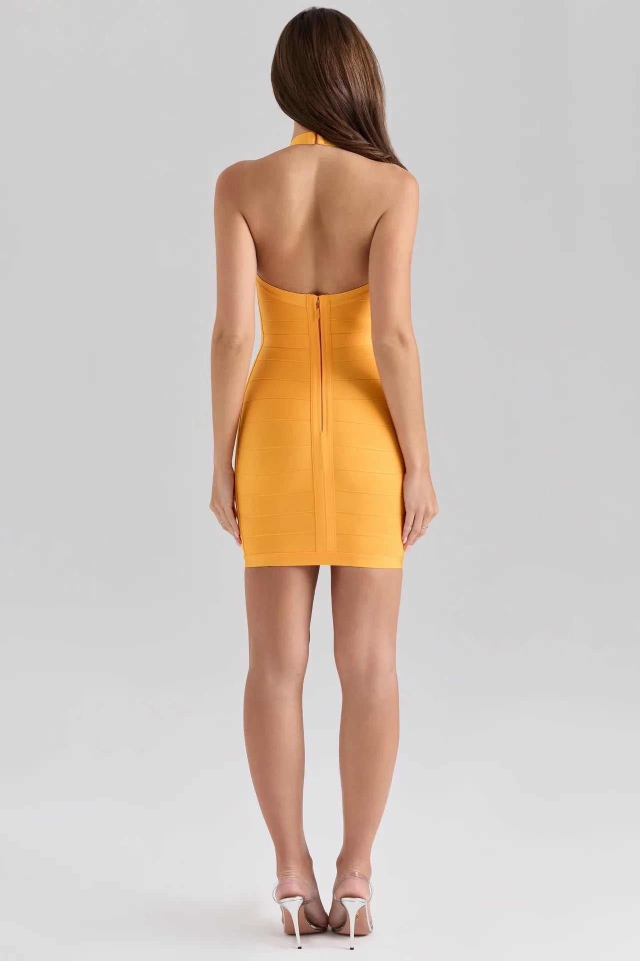 Cessia Corset-Fit Backless Halter Bandage Mini Dress (Copy) aclosy