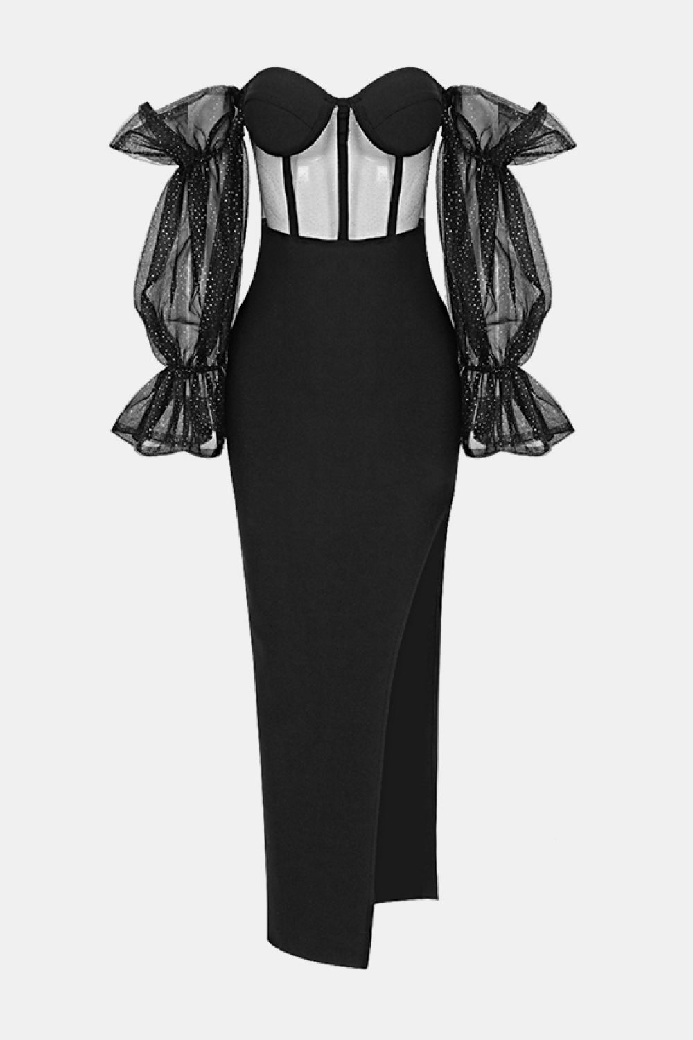 Yarn Long Sleeve Party Wedding Toast Small Dress aclosy