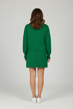 KLANA SWEATER SKIRT SET KNIT VERSATILE PULLOVER