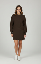 KLANA SWEATER SKIRT SET KNIT VERSATILE PULLOVER