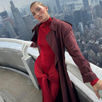 Half-high Collar Long Sleeves Dress Women's Fashion Tight Aclosy