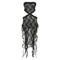 Off-shoulder Slim Fit Backless Fringed Sheath Dress