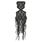 Off-shoulder Slim Fit Backless Fringed Sheath Dress