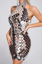 Women's Handmade Stitching Sequin Sequins Dress aclosy