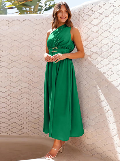 Single Shoulder Midi Dress Trendsi