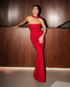 Simple Halter Sheath Skinny Fashion Party Holiday Dress #aclosyESL