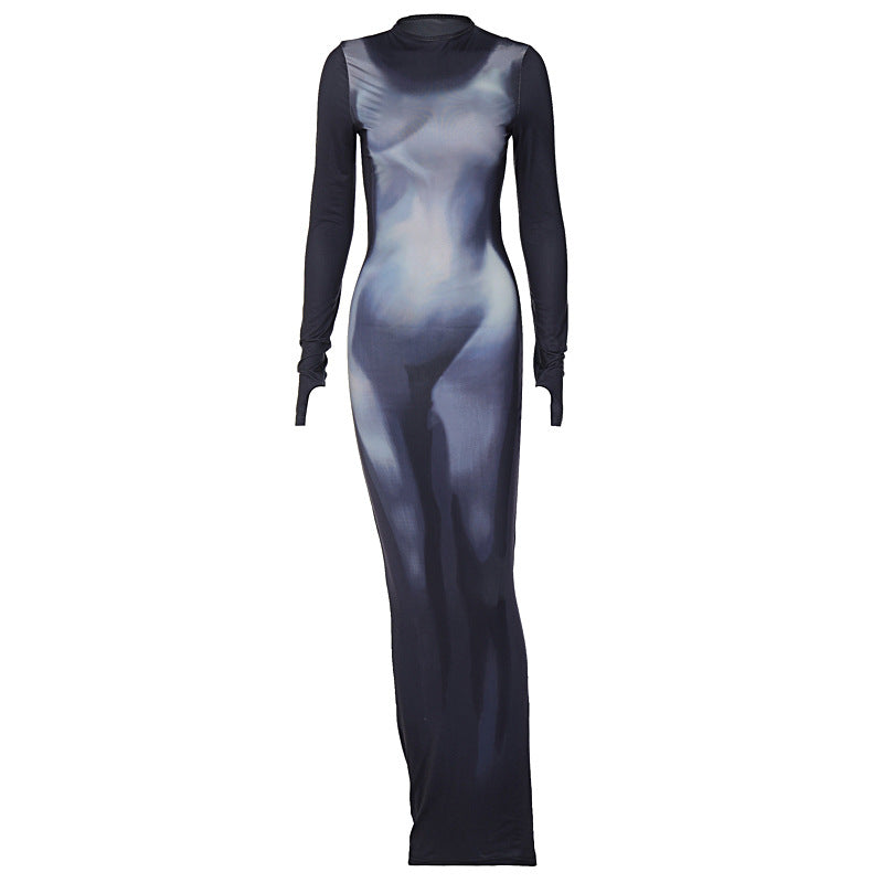 Women's Fashionable Personality Versatile Long Dress Aclosy