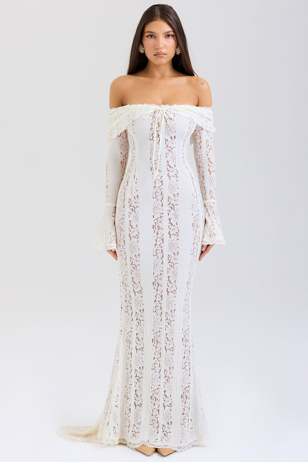 Allure Strapless Elegant White Maxi Dress-Fairy Dream (Copy) Aclosy