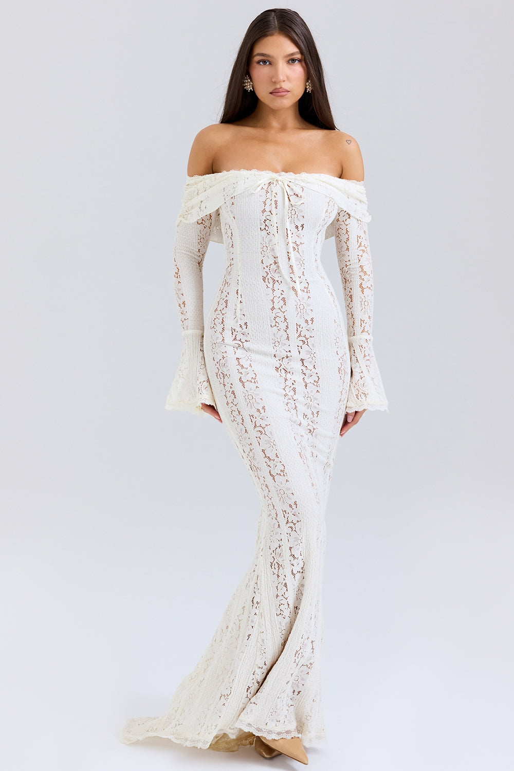 Allure Strapless Elegant White Maxi Dress-Fairy Dream