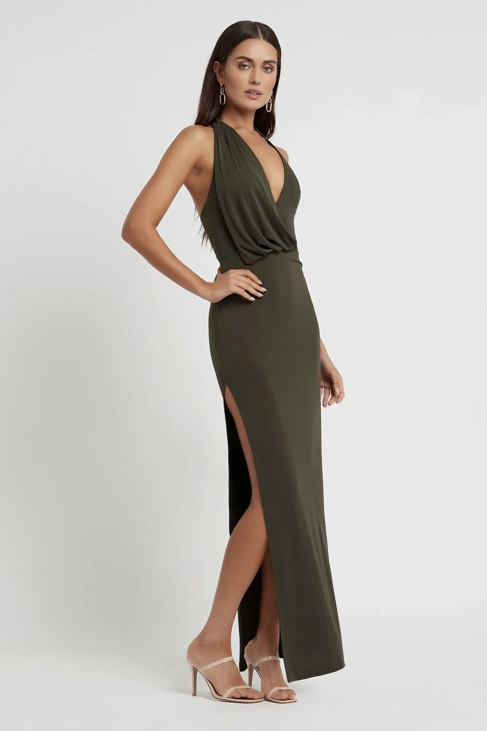 Alana Halter Backless Knitted Bandage Dress – Aclosy