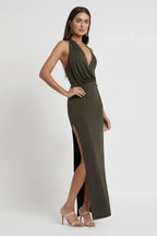 Alana Halter Backless Knitted Bandage Dress