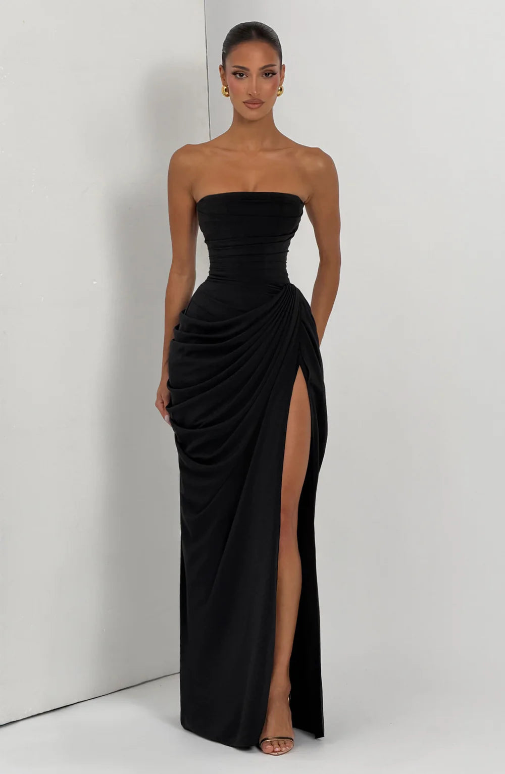 ATHENA MAXI DRESS-BLACK aclosy