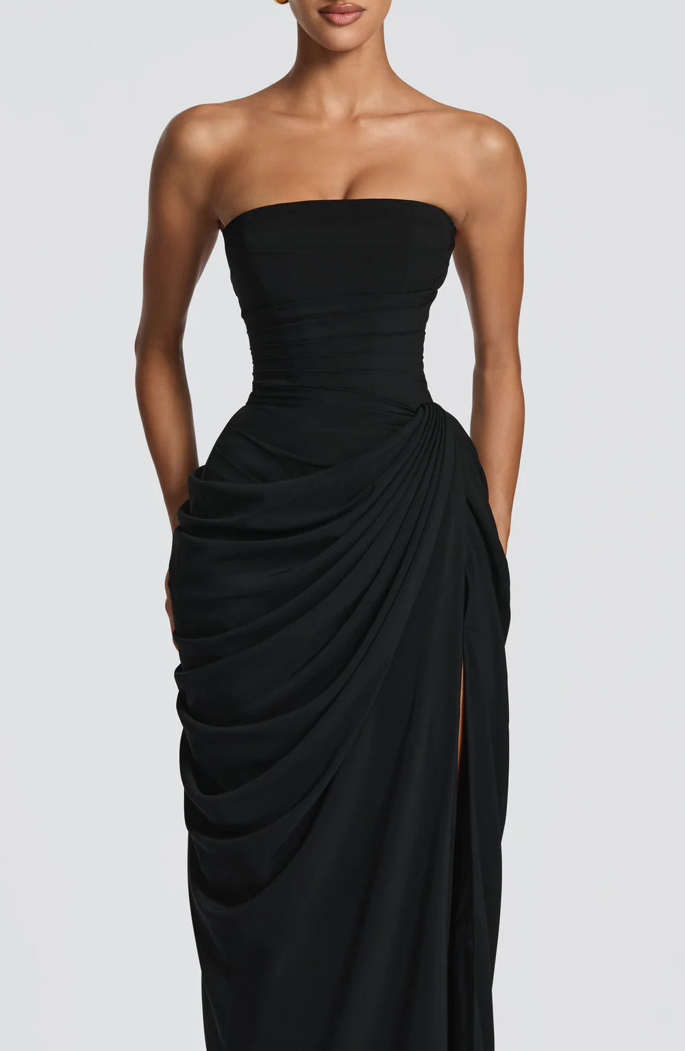ATHENA MAXI DRESS-BLACK aclosy