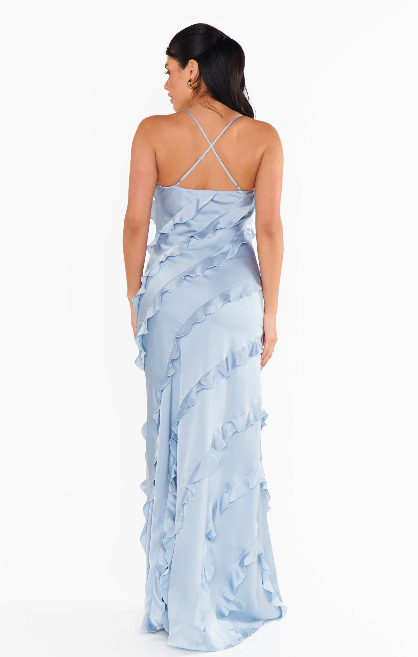Salina Ruffle-Trim Resort Slip Maxi Dress