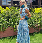 Marisol | Halterneck Floral Backless Maxi Dress
