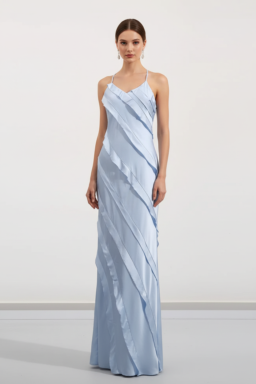 Salina Ruffle-Trim Resort Slip Maxi Dress