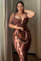 HULA BANDAGE HOLLOW DRESS