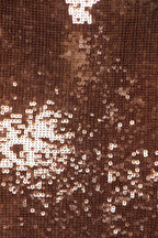 Alerika Deep V Neck Sequin Halter Bodycon Maxi Dress