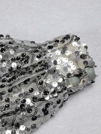 Bride Puff Sleeves Prom Dress-Silver aclosy