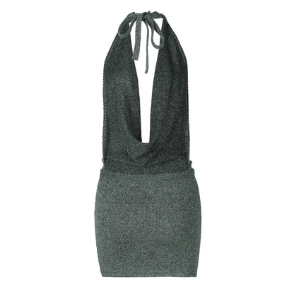 CHIC METALLIC MINI DRESS-SHINE BOLDLY