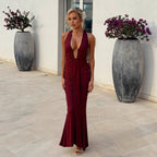 Taeya Sleeveless Long Pleated Mermaid Party Dress