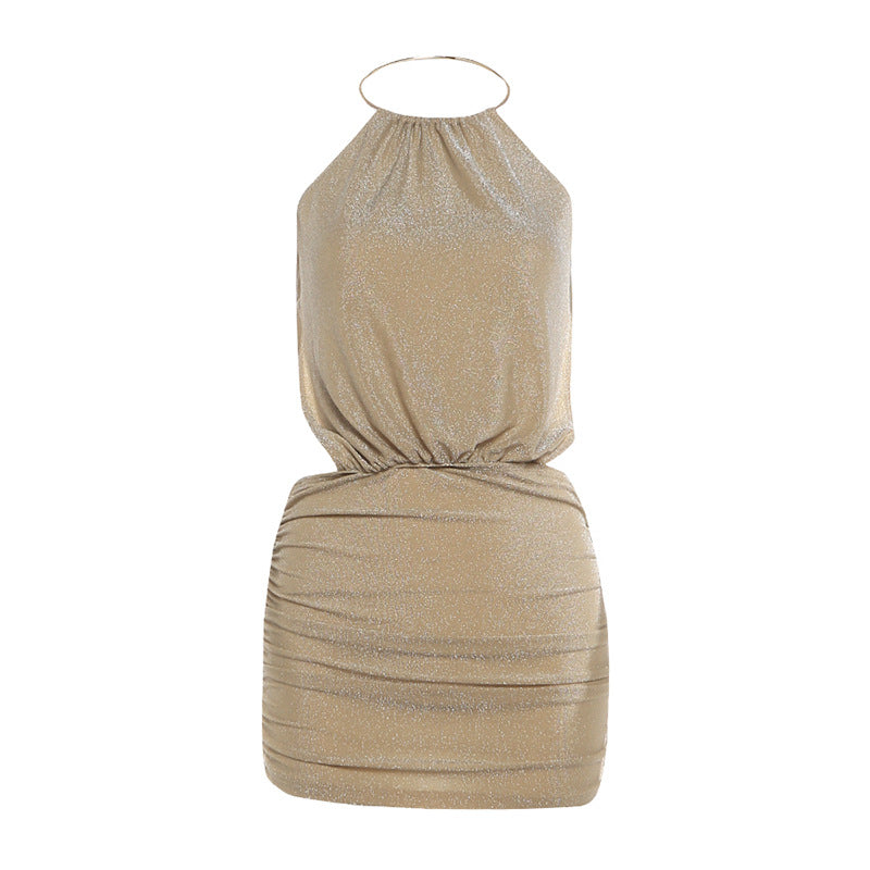 Chic Sleeveless Halter neck  Bodycon Dress