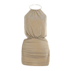 Chic Sleeveless Halter neck  Bodycon Dress