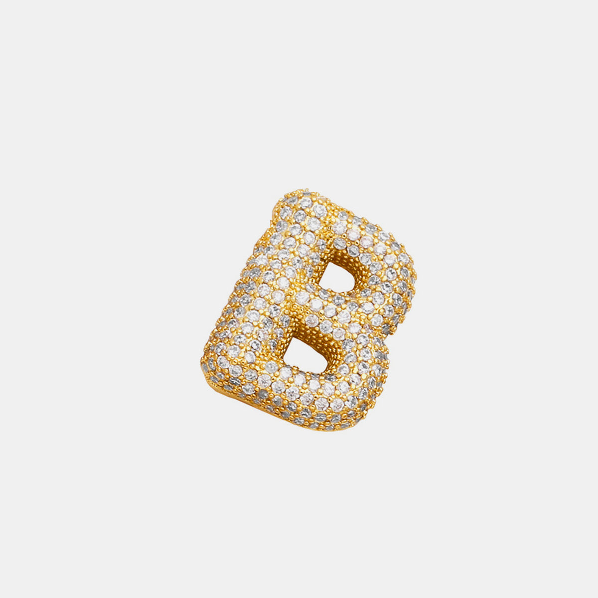Inlaid Zircon Bubble Initial Necklace Trendsi