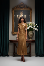 Chic Party Off-Shoulder Beaded Sleeveless Dress