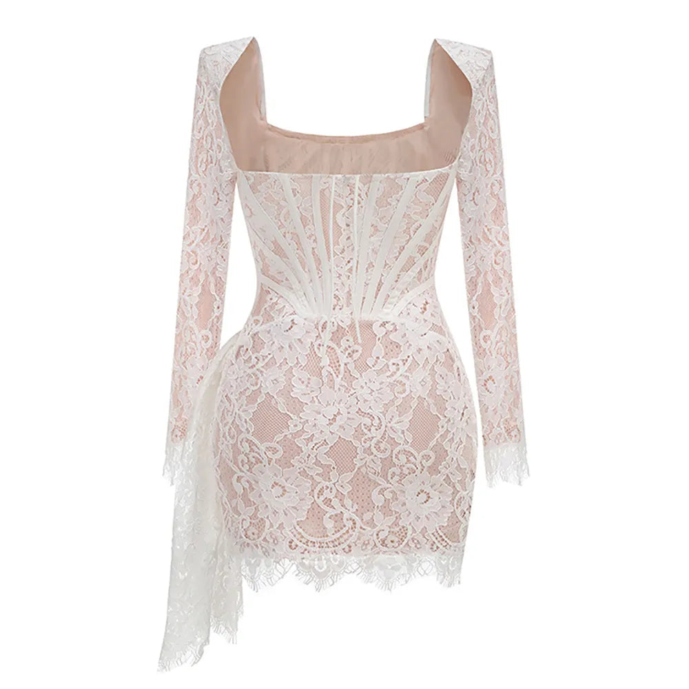 alena mini dress Alena Corset White Mini Dress – Aclosy