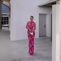 Charming Mesh Sheath Maxi Dress
