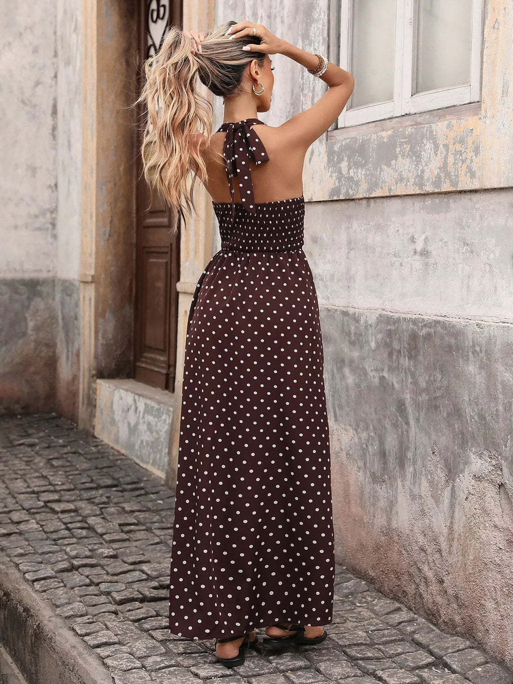Persia V-neck A-Line Elegant Vintage Midi Dress