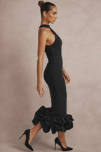 Elegant Sleeveless Cascading Skirt Party Dress Skirt Aclosy