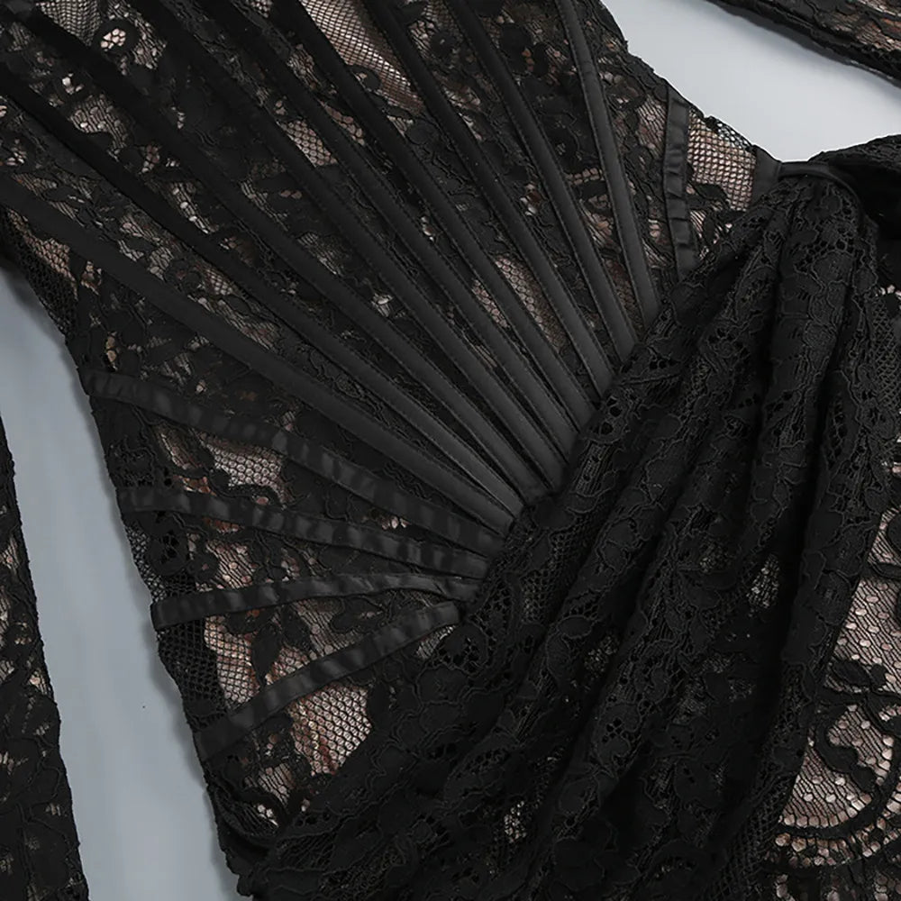 Alena Corset Black Mini Dress (Copy) Aclosy