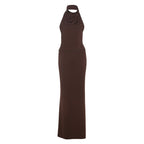 Halter Spaghetti Straps Vest Slim Fit Solid Skirt Suit Aclosy