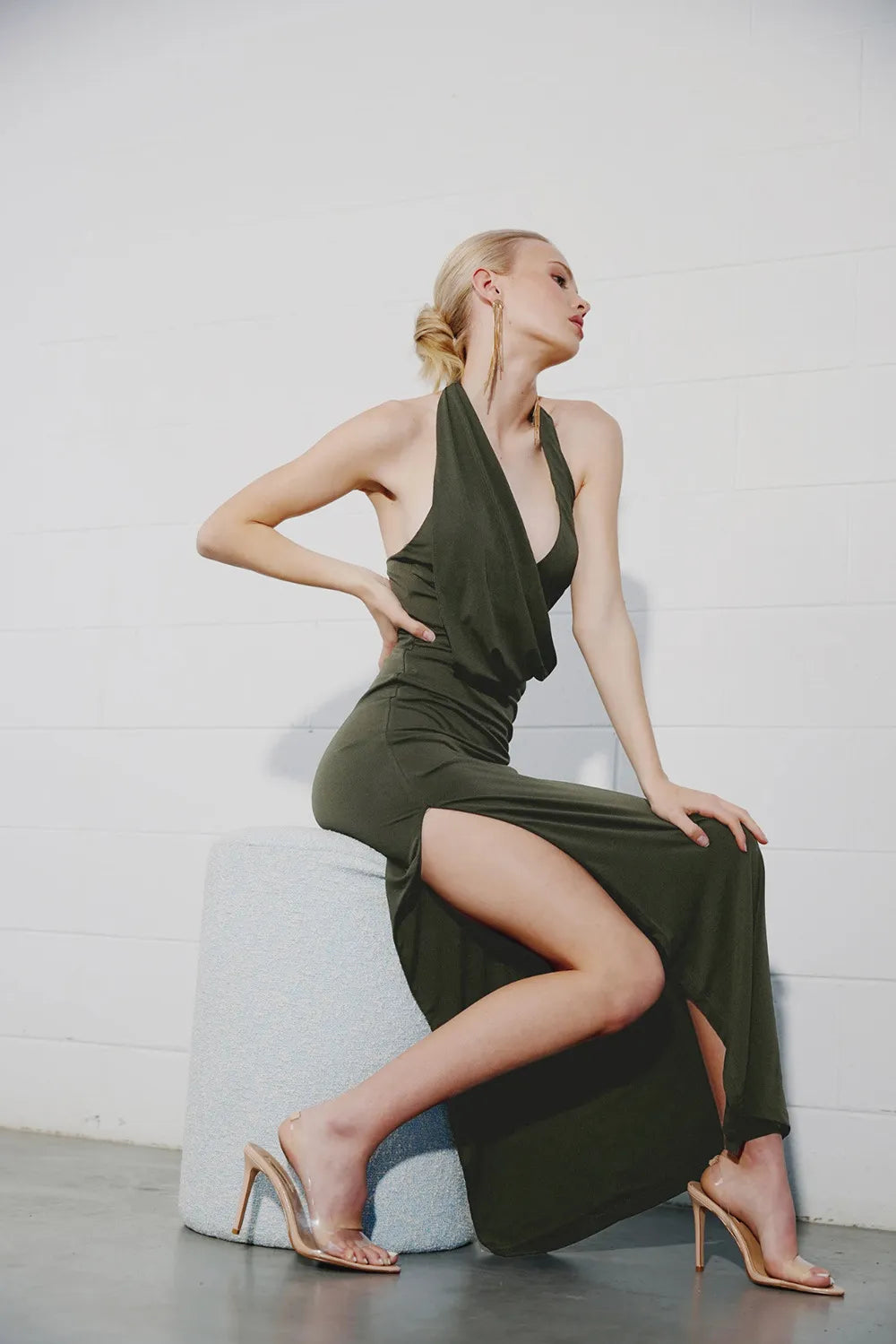 Alana Halter Backless Knitted Bandage Dress