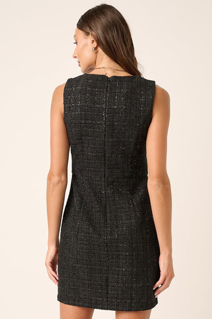 Mittoshop Tweed Sleeveless Mini Dress Trendsi