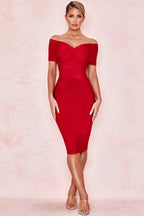 Meiga Off Shoulder Bandage Dress aclosy