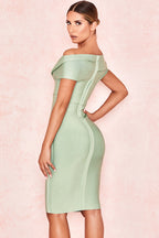 Meiga Off Shoulder Bandage Dress aclosy